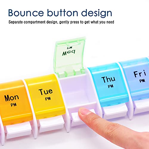 Monthly Pill Organizer 2 Times A Day, 30 Day Medicine Organizer, AM PM Pill Cases, 4 Week Pill Box T862
