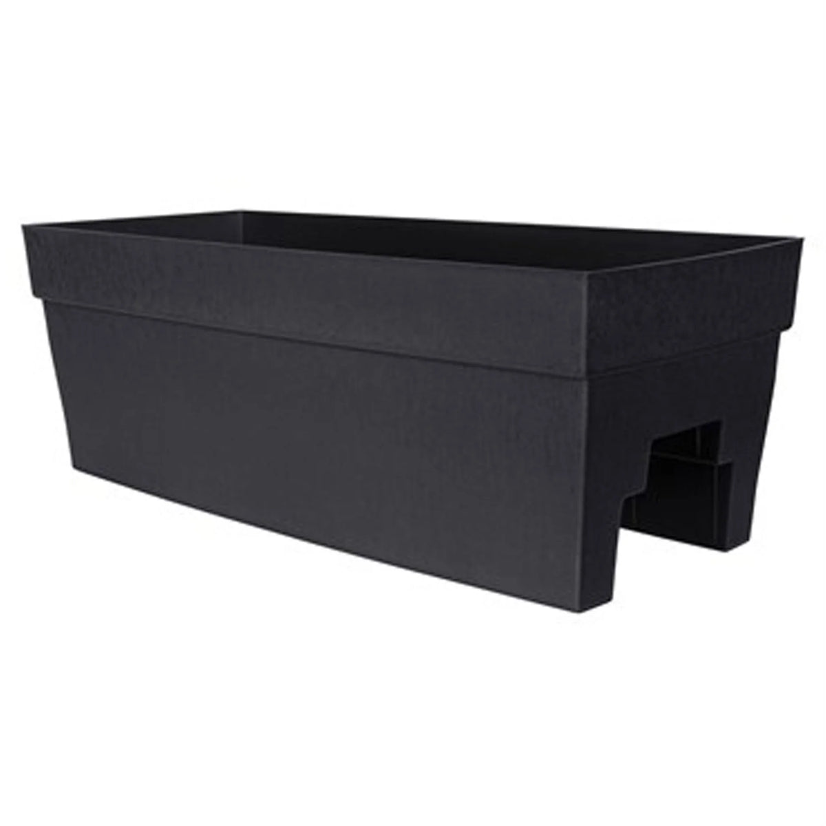 Black Self Watering Deck Rail Planter C800