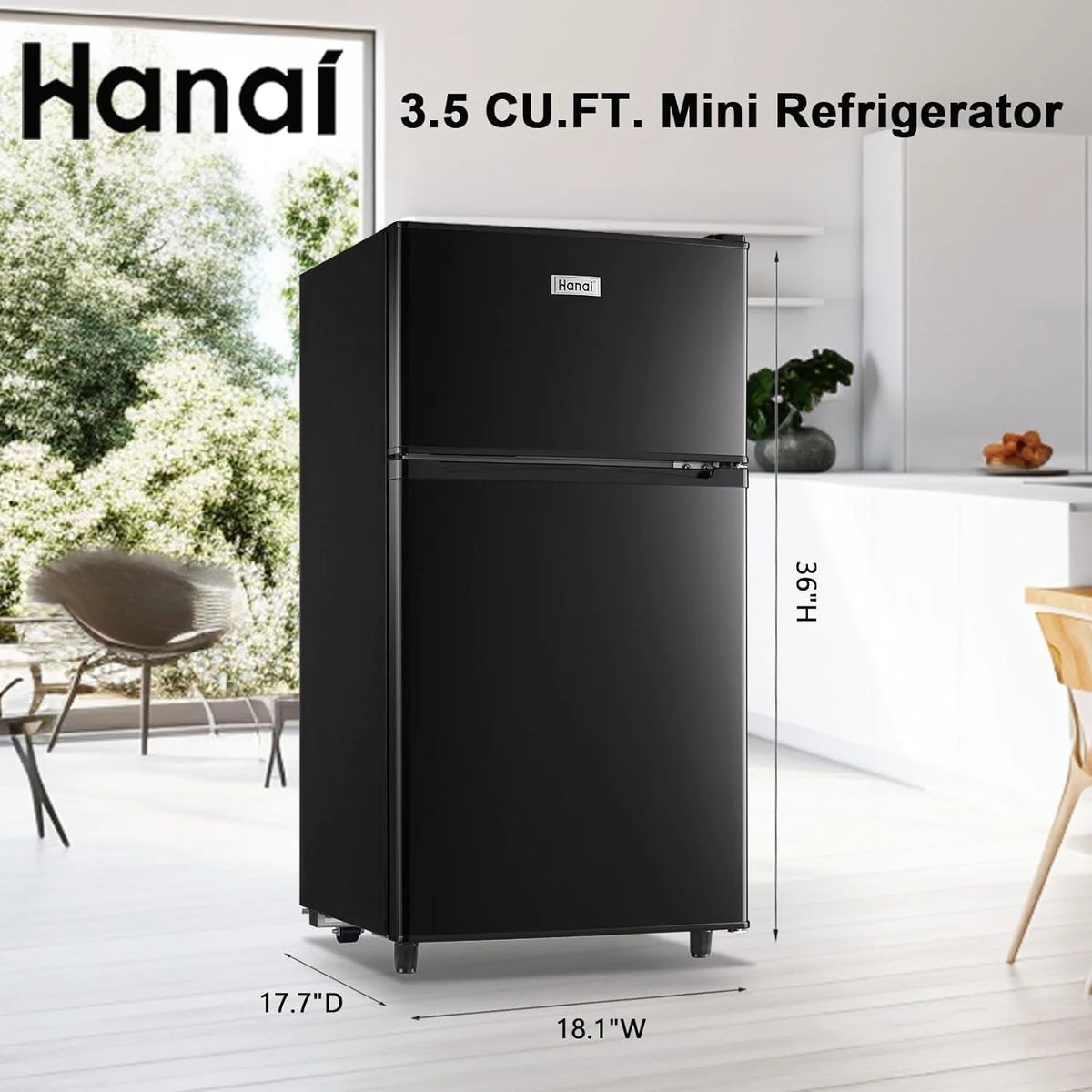 Compact Refrigerator 3.5 Cu. Ft, 2 Door Y223