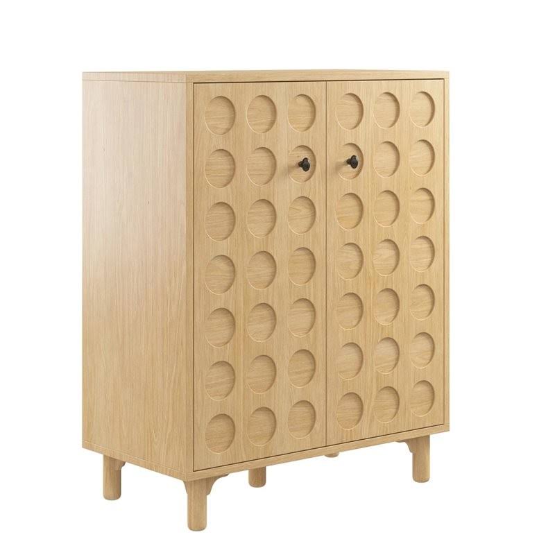 Light Ash Wood Bar Cabinet D6986