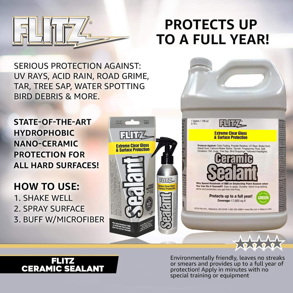 8 oz. 6 Pack Hydrophobic Spray Sealant and Paint Protectant with Microfiber Cleaning Cloth C224