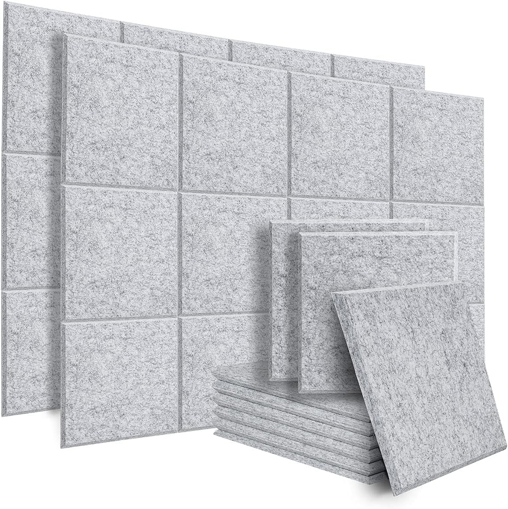 12x12 inch Light Gray Acoustic Panels 6 Pcs N760