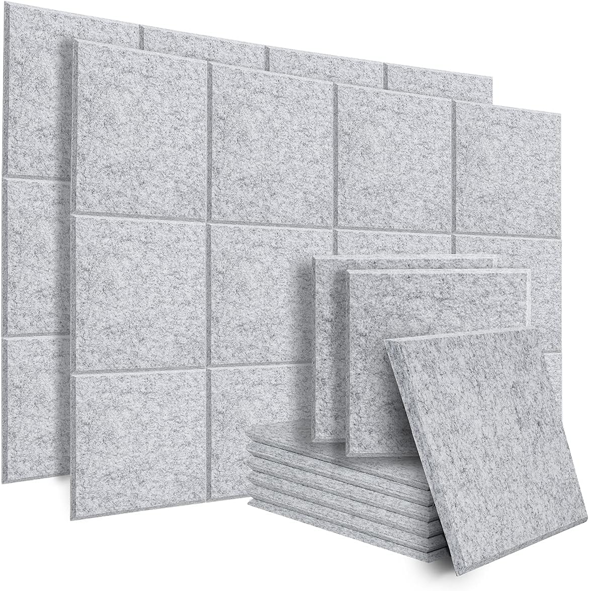 12x12 inch Light Gray Acoustic Panels 6 Pcs N760