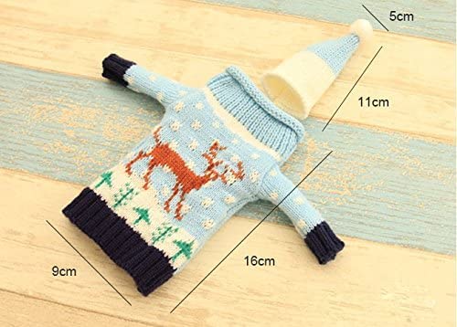 4 Pack Christmas Wine Bottle Covers and Hats Kit N71341