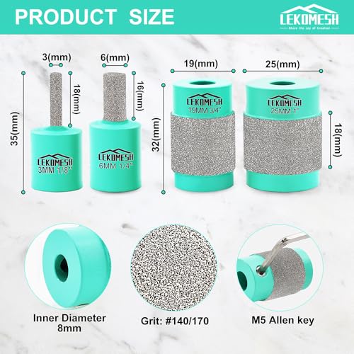 1 1/8 1/4 3/4 Inch Diamond Glass Grinder Bit with Brass Core V780