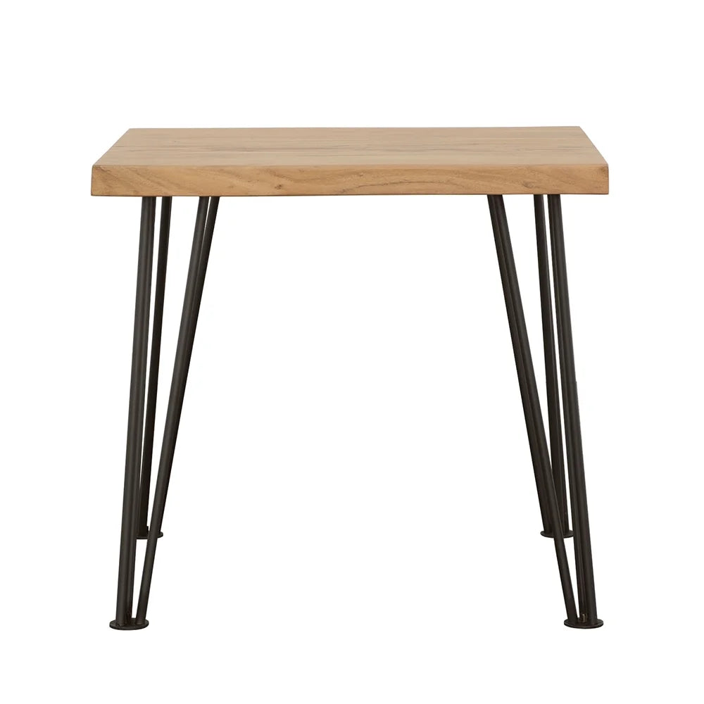 End Table with Hairpin Leg Natural and Matte Black U569530