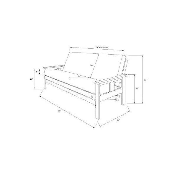 Full Butternut Futon Frame J834