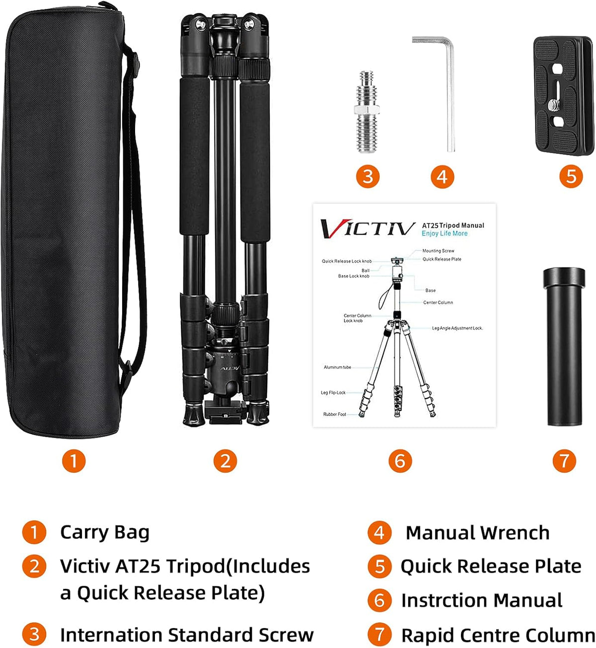 Compact Aluminum Camera Tripod with 360 Degree Ball Head L47517