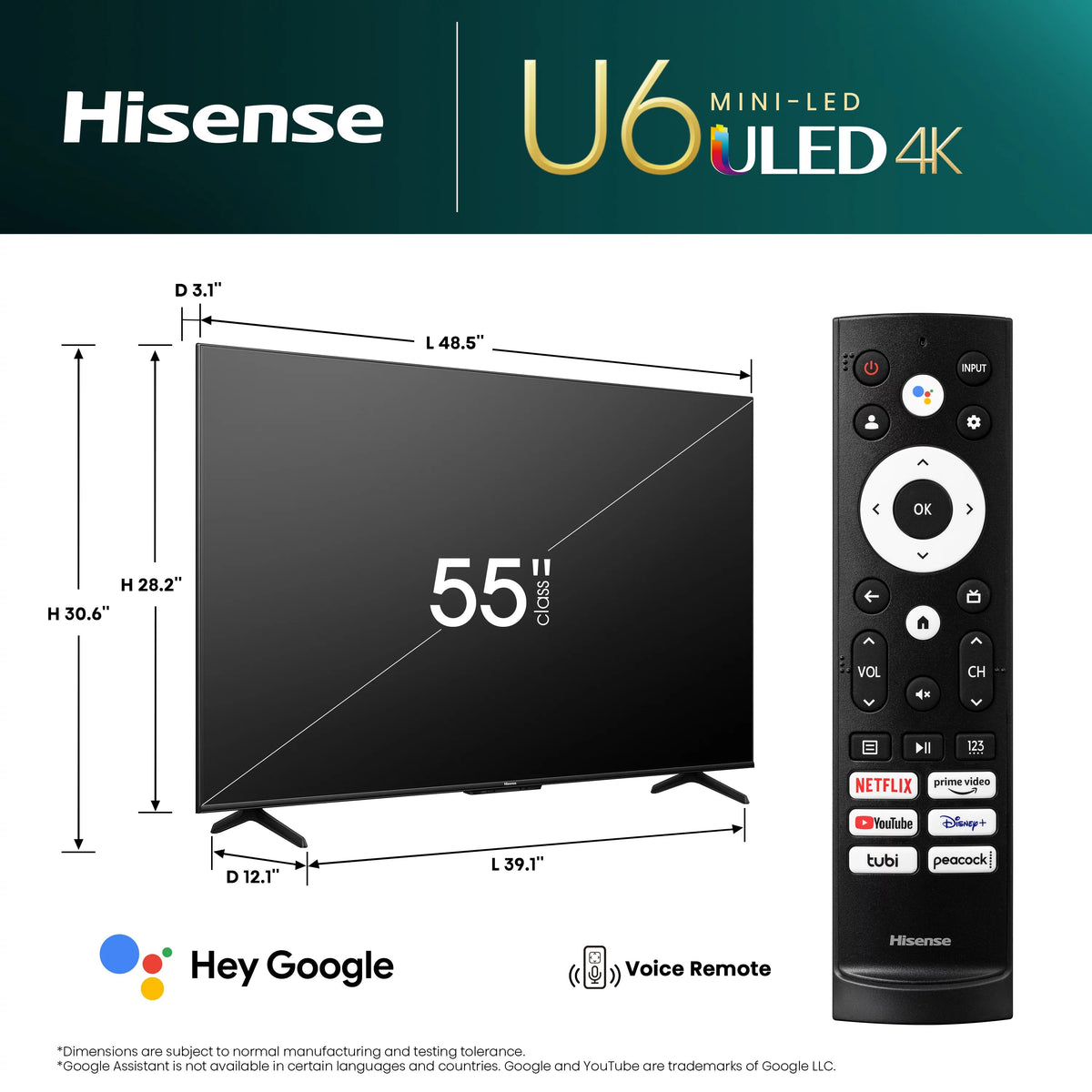 55-Inch Mini-LED QLED Google Smart TV W962
