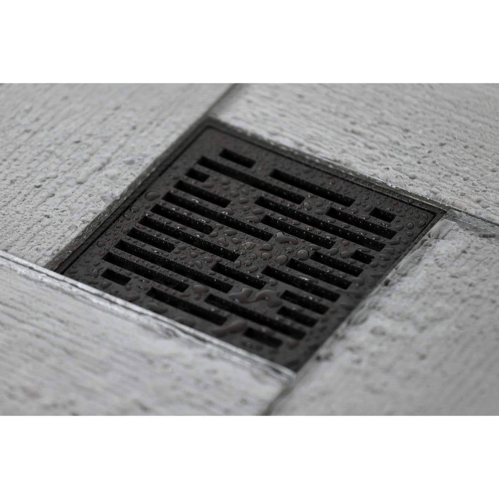 Brushed Nickel Square Grid Shower Drain B98109