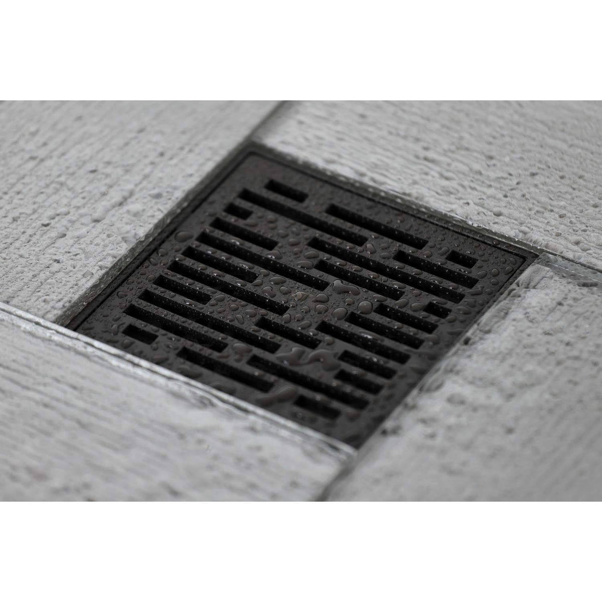 Brushed Nickel Square Grid Shower Drain B98109