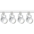 4-Light White Square LED Track Kit with Floating Canopy A412703