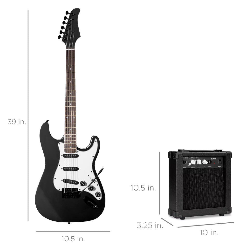 39in Full Size Beginner Electric Guitar Kit with Case O4055