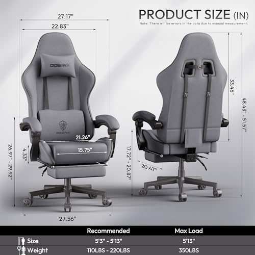 Black Green Fabric Gaming Chair with Footrest F788
