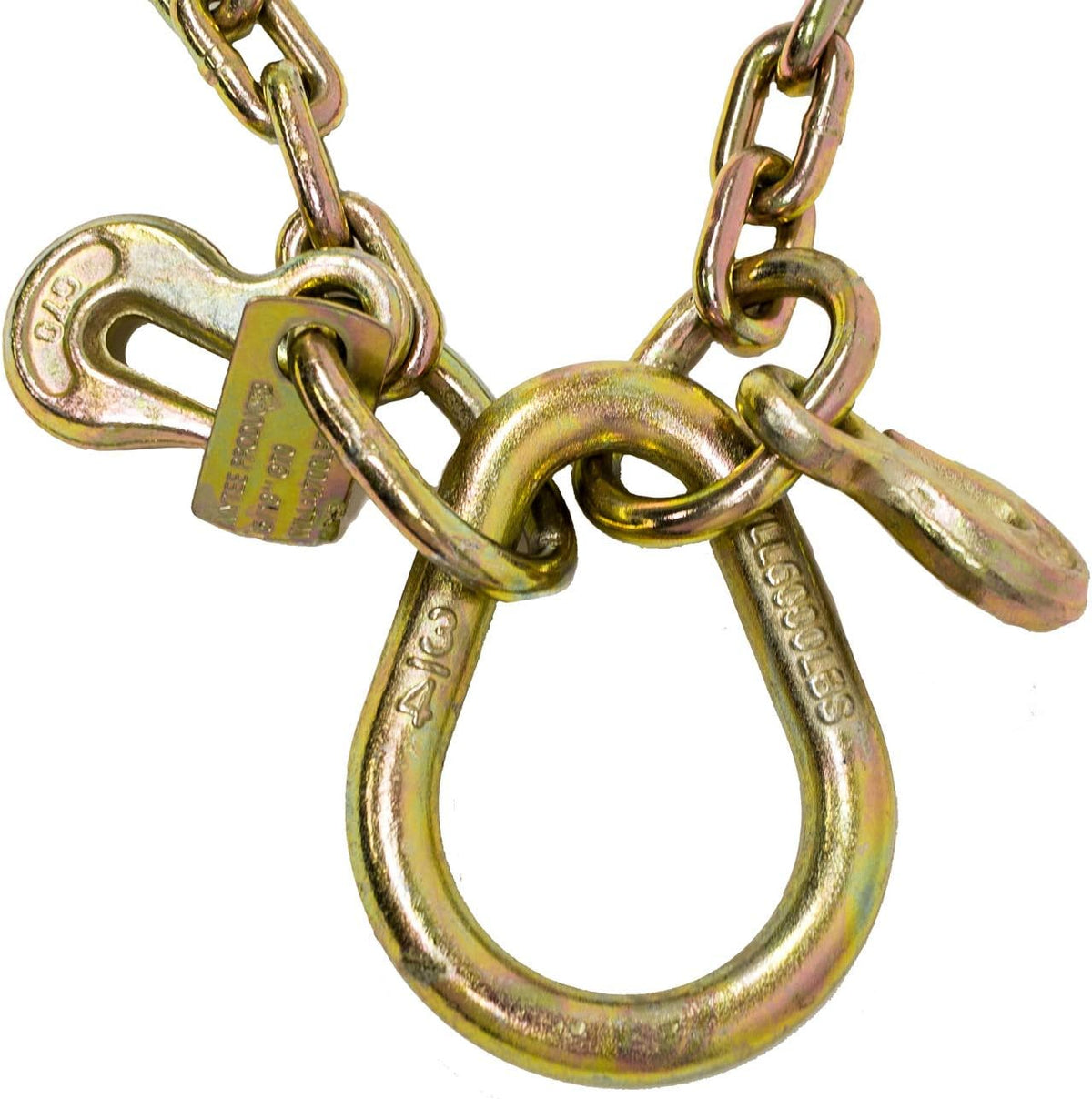 8" Medium J Hooks Chain Bridle with Grab Hooks 2' Legs (2 Pack) K8256