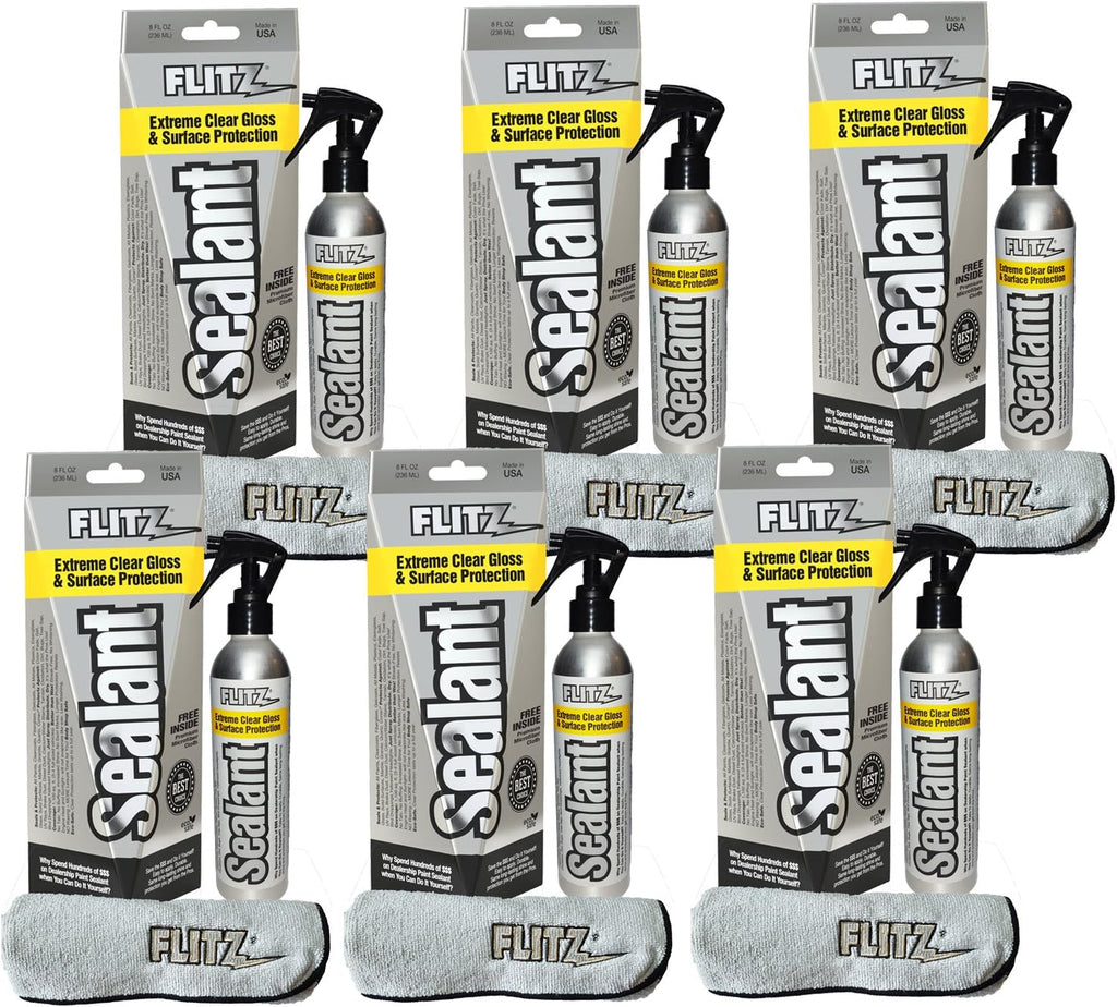 8 oz. 6 Pack Hydrophobic Spray Sealant and Paint Protectant with Microfiber Cleaning Cloth C224