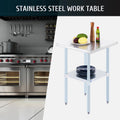 Stainless Steel Prep Table with Adjustable Shelf 24x24 Inch A646
