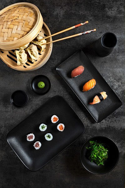 Oval Slanting Bowl 36.5x24cm Black X506