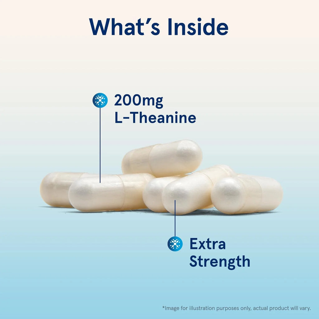 Extra Strength Theanine 200 mg 60 Veggie Capsules Q456