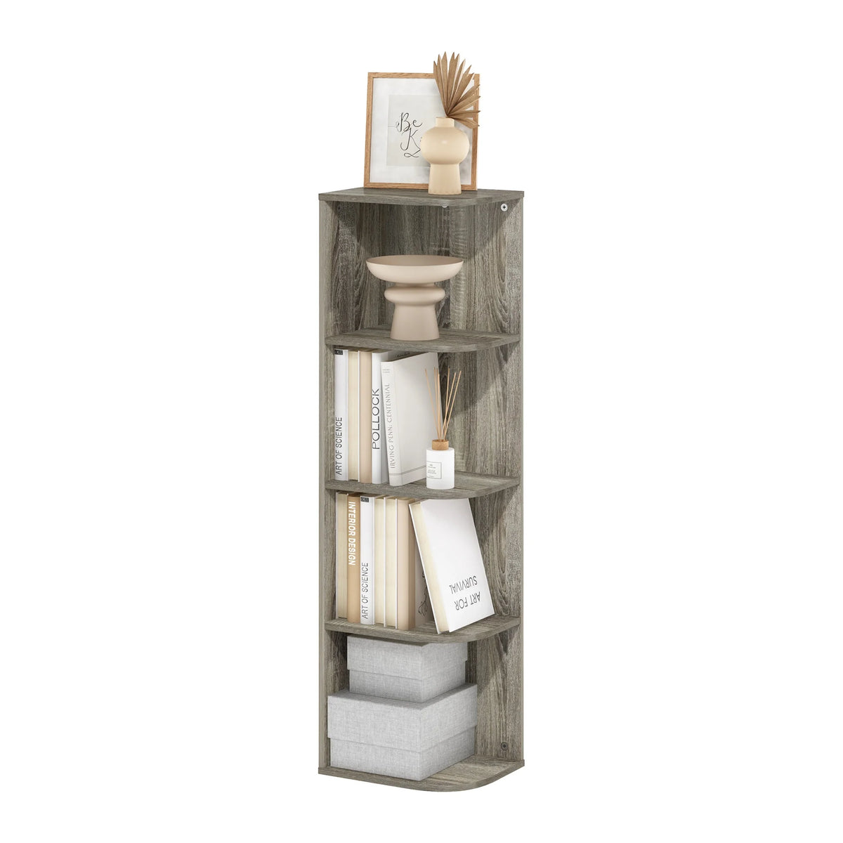 4-Tier Corner Open Shelf Bookcase D7765