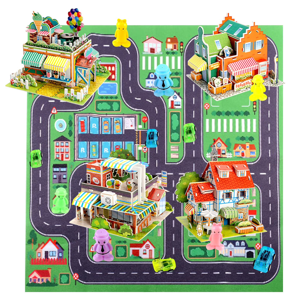 Building Blocks Set with 5 Toy Cars R2669