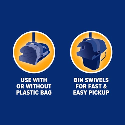 Swivel Bin & Rake Dog Poop Scooper with 20 Count Poop Bags D528