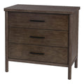 Soft Brown 3 Drawer Wood Dresser Q65701