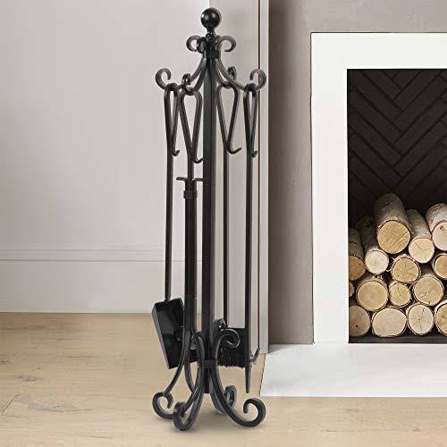 5 Pieces Cast Iron Fireplace Tools C46722
