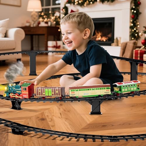 Train Set with Smokes Lights and Sound Electric Track Trains Y423