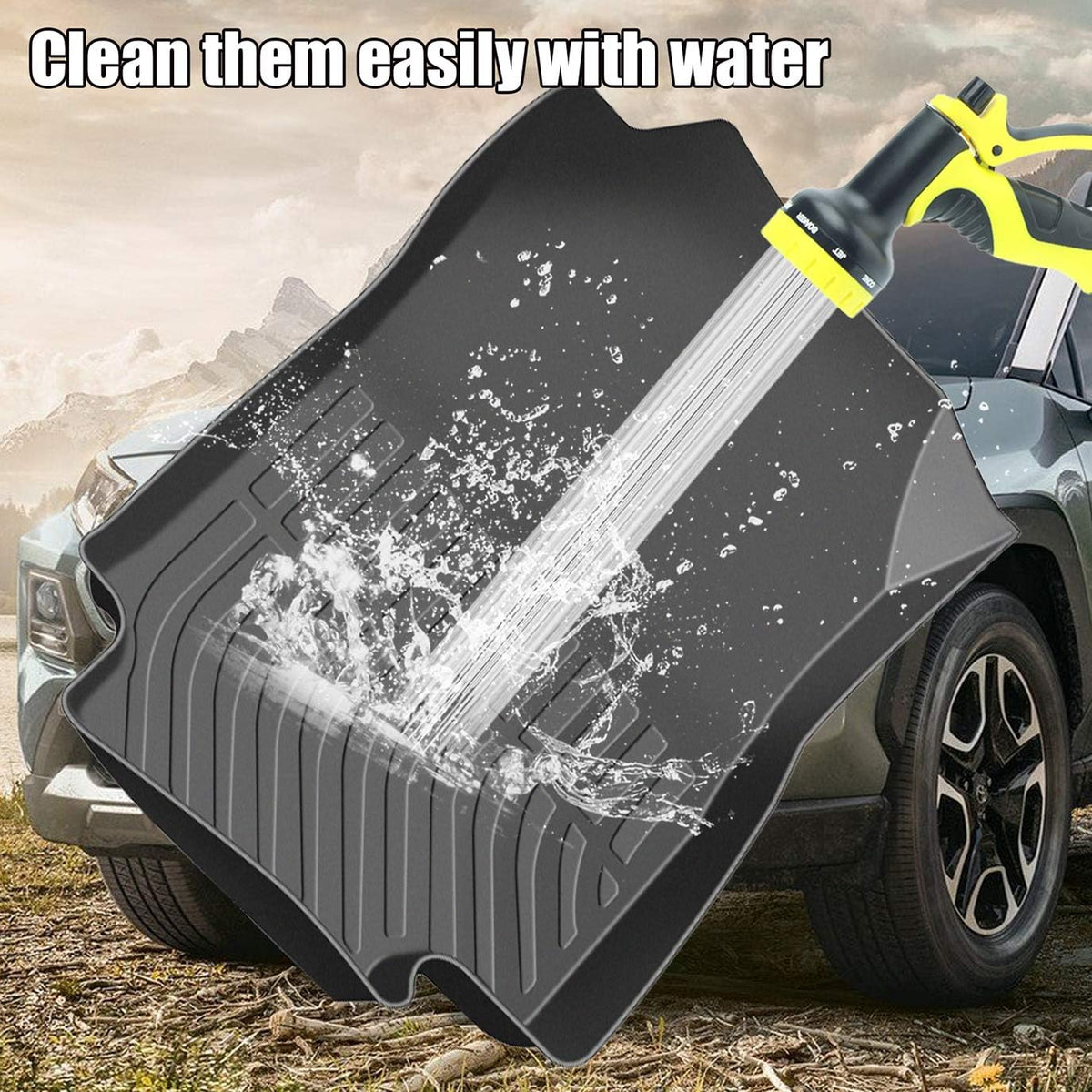 Black TPO Floor Mats Liners Front and Rear A8497