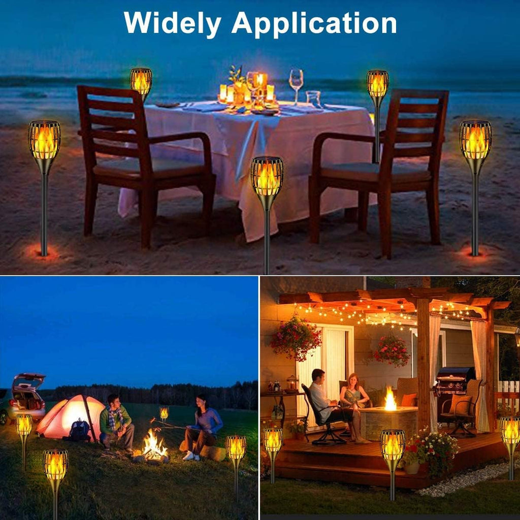 Solar Torch Lights with Flickering Flames J783612