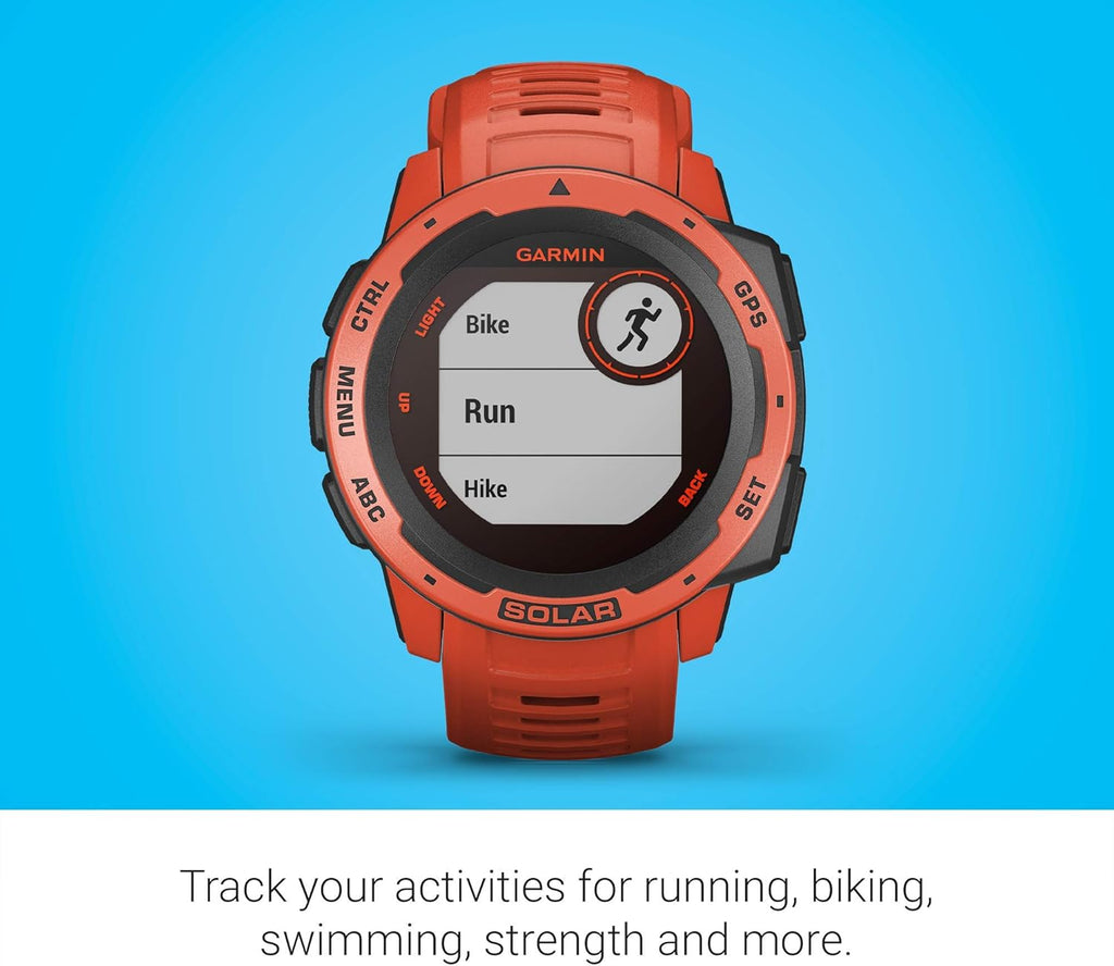 Flame Red Solar-Powered Rugged Outdoor Smartwatch I13481