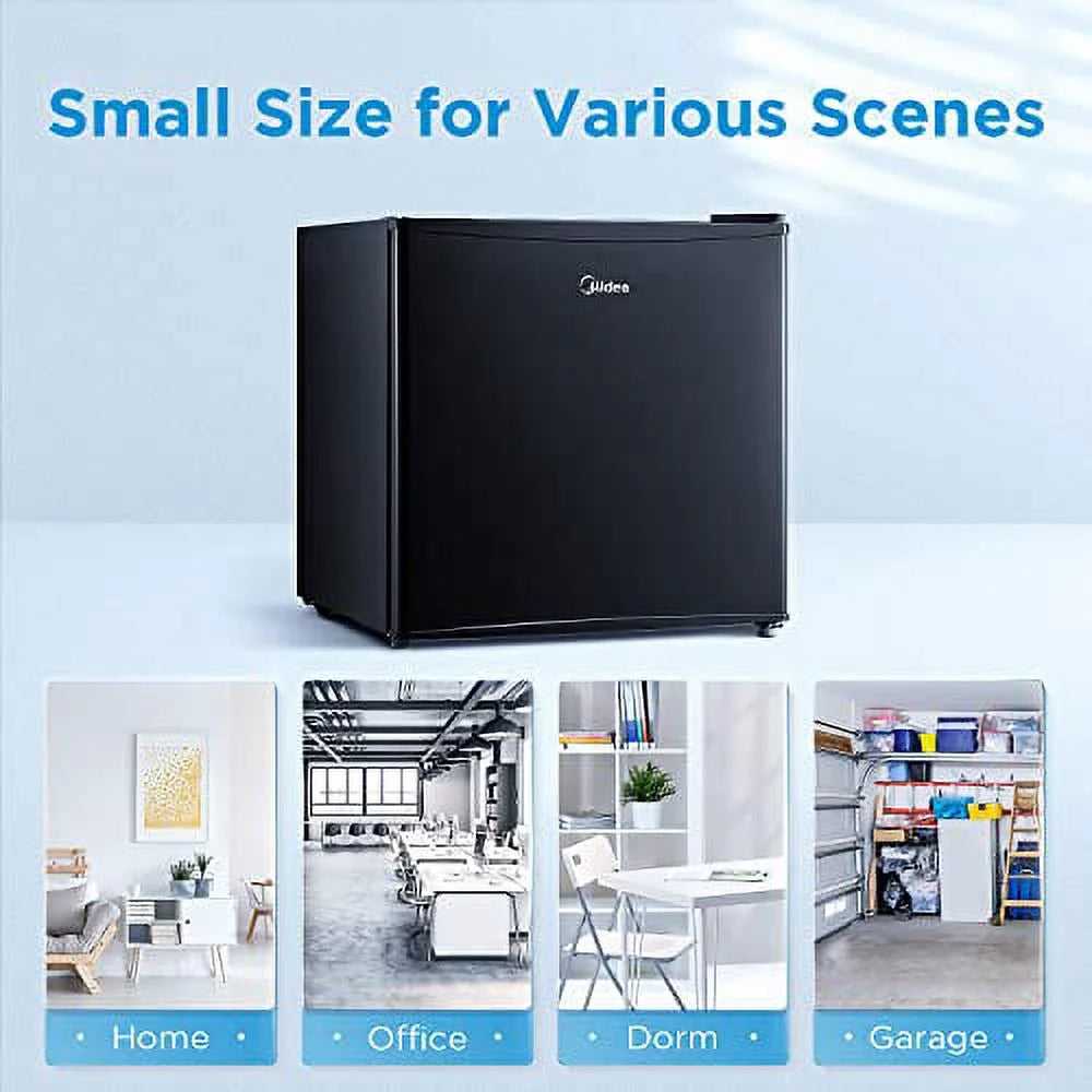 Compact Single Door Refrigerator, 1.6 Cubic Feet, Black U7469
