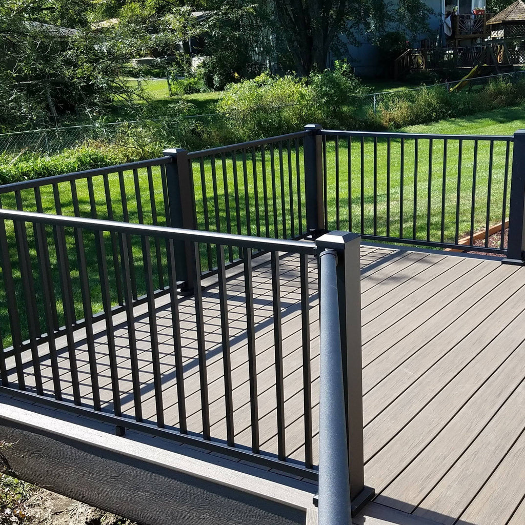 Textured Black Aluminum Rail Kit Stair X6745