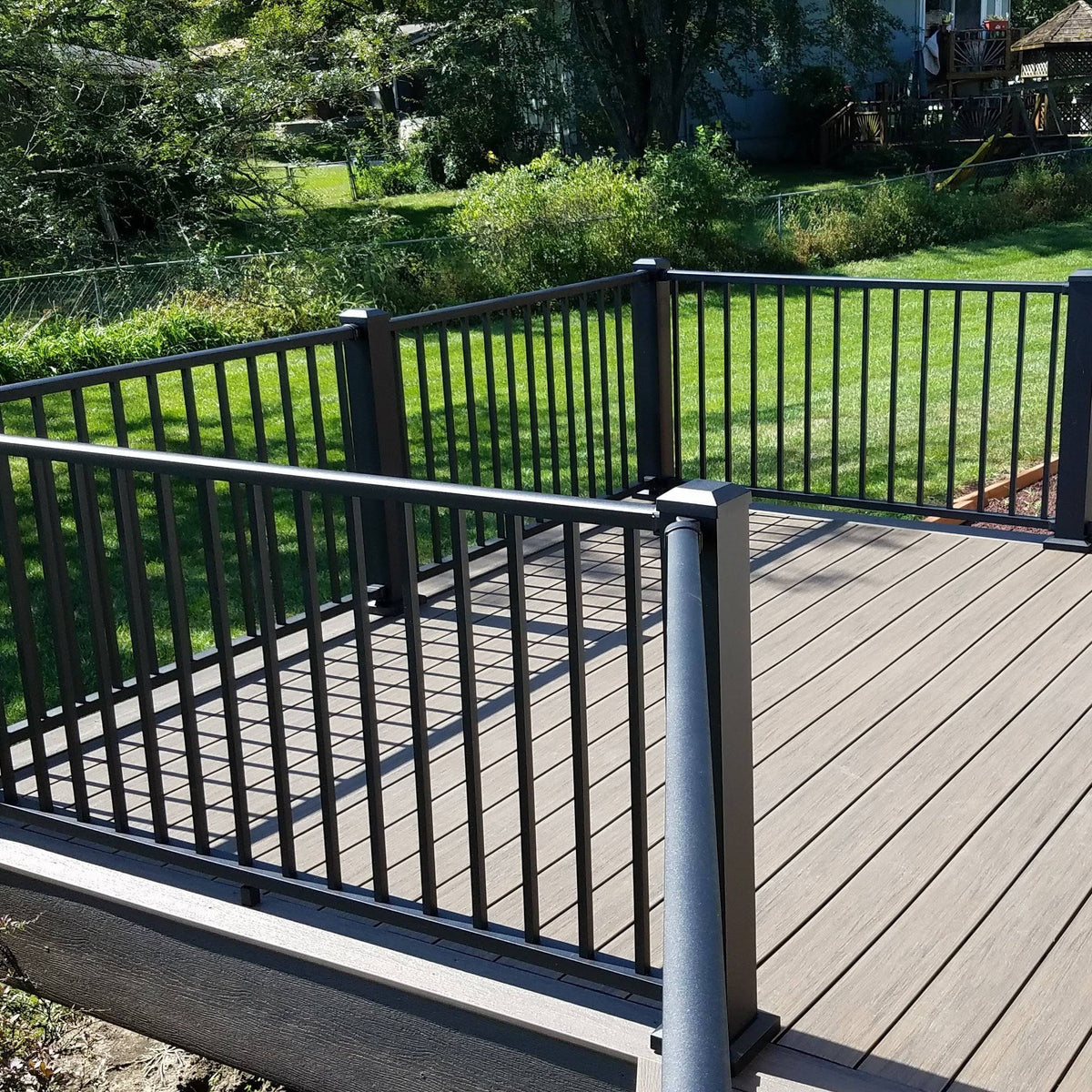 Textured Black Aluminum Rail Kit Stair X6745