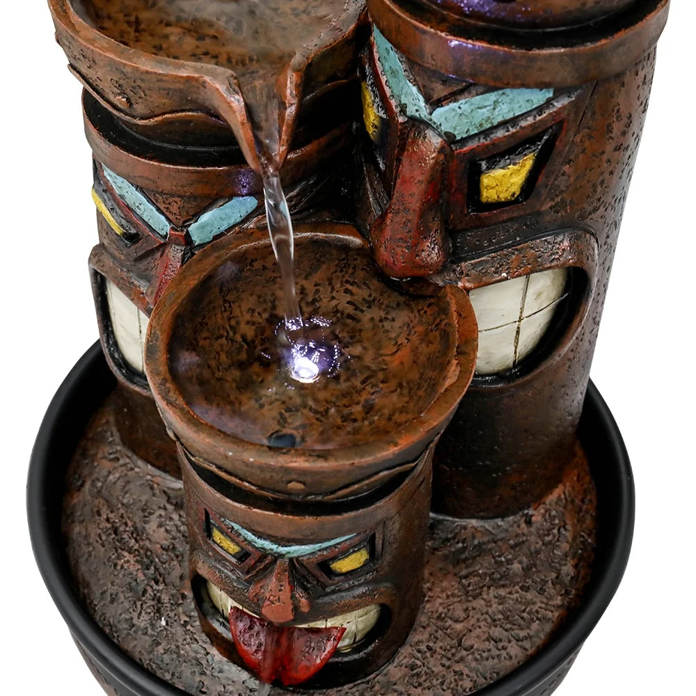 3-Tier Tabletop Water Fountain with Light Z93301