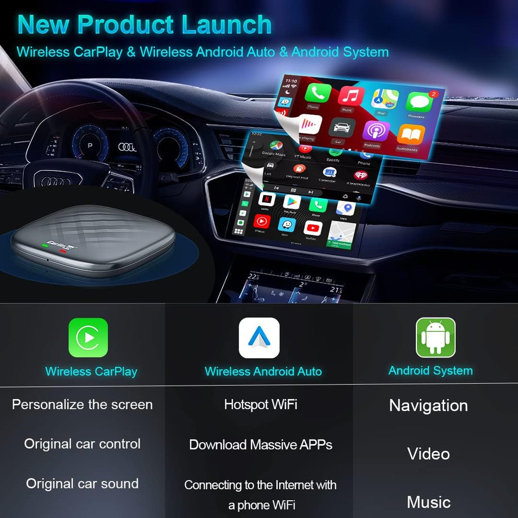 Wireless CarPlay & Wireless Android Auto Car Adapter V76553