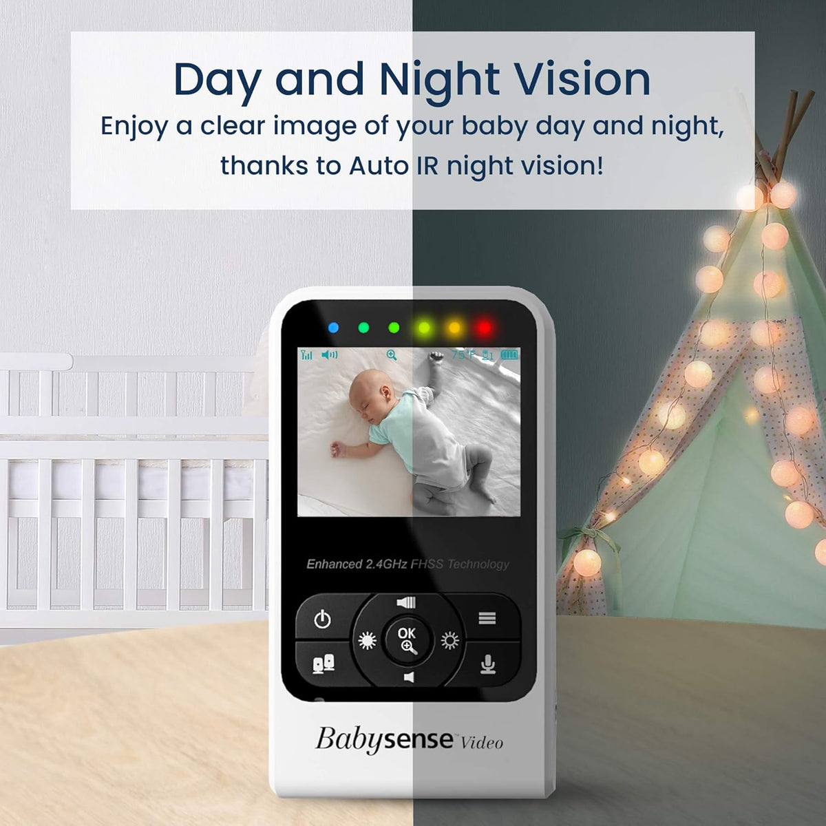 Video Baby Monitor with Camera and Audio, Two Cameras, Night Vision, Two Way Talk D6212