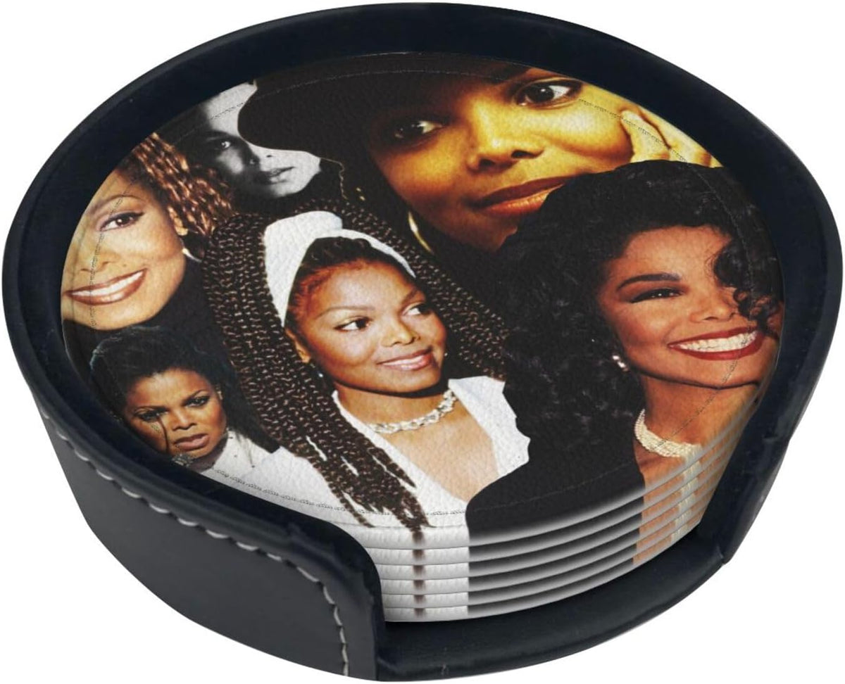 6 Pcs Coasters with Holder B8298