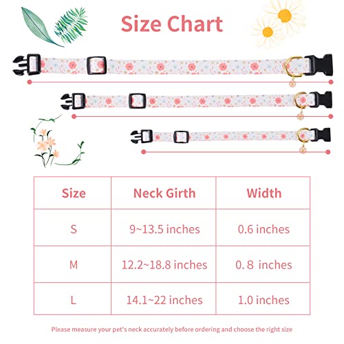 White Peach Dog Collar with Pendant (Small) G223036