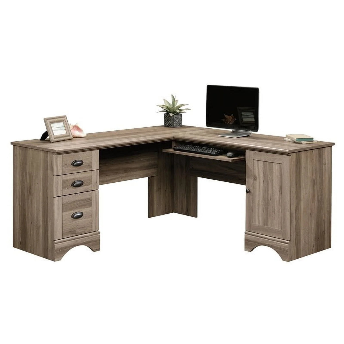 L-Shaped Engineered Wood Computer Desk Z47456