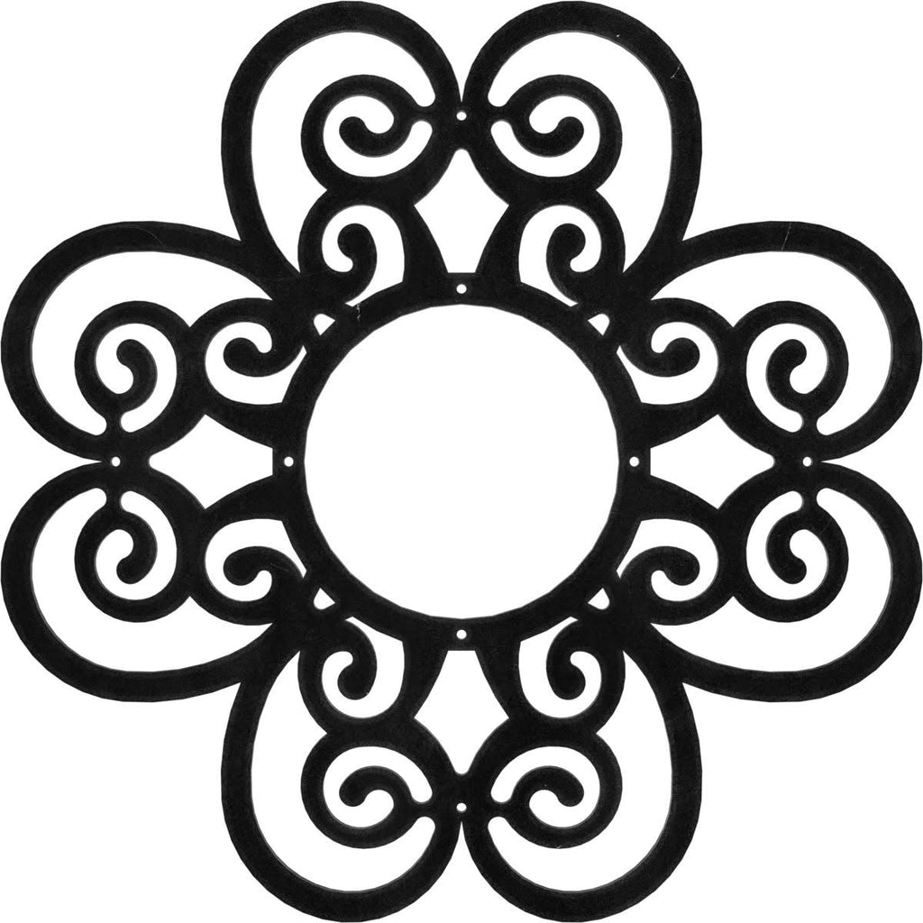 Black Metal Pierced Ceiling Medallion O890487