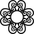 Black Metal Pierced Ceiling Medallion O890487