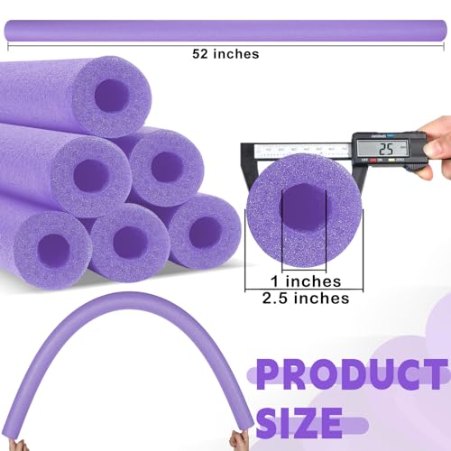 6 Pack Hollow Foam Pool Noodles U3594