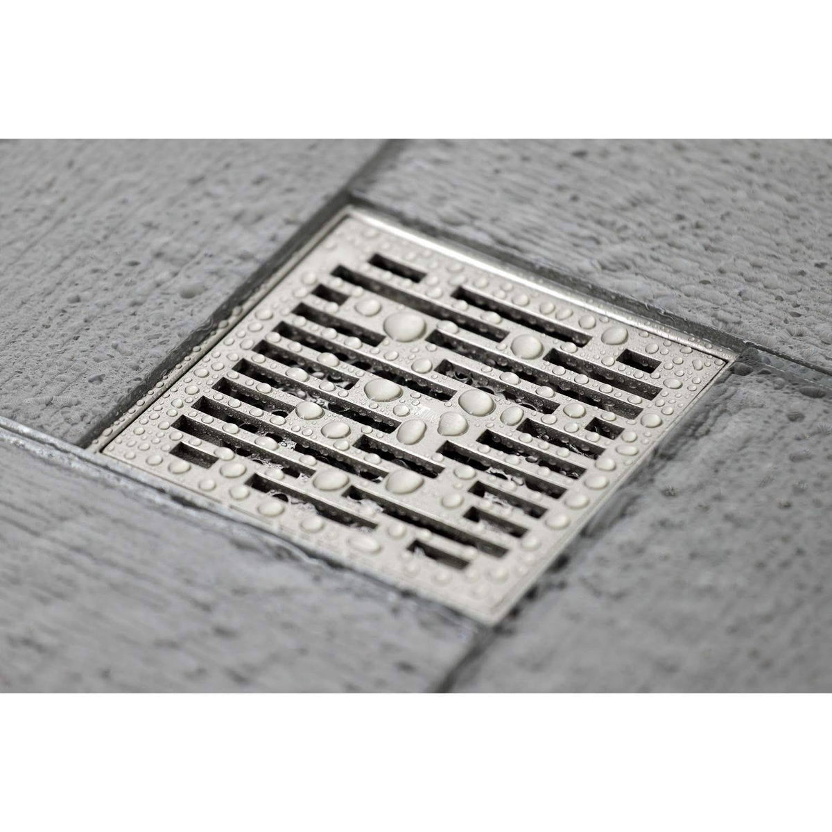 Brushed Nickel Square Grid Shower Drain B98109