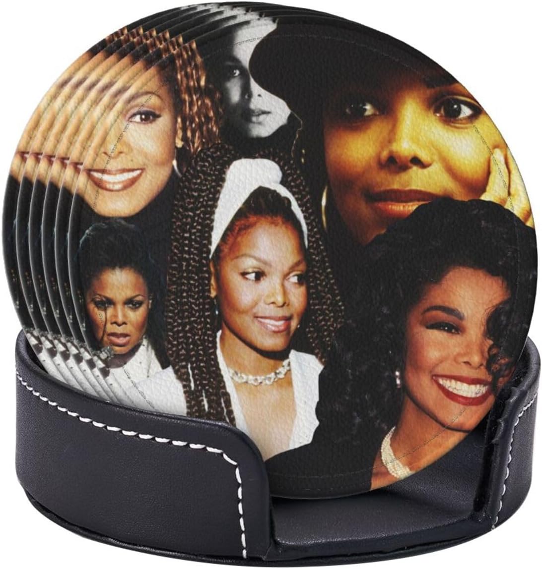 6 Pcs Coasters with Holder B8298
