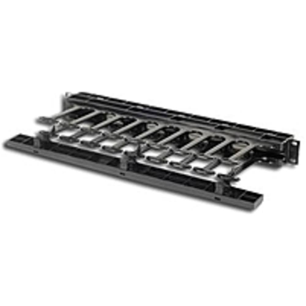 Black Horizontal Cable Manager J1196