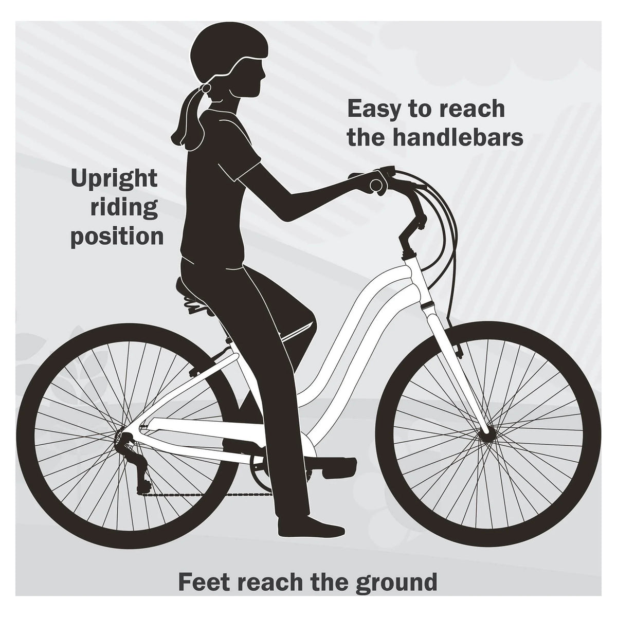 Gray 26" Women's Cruiser Bike B890