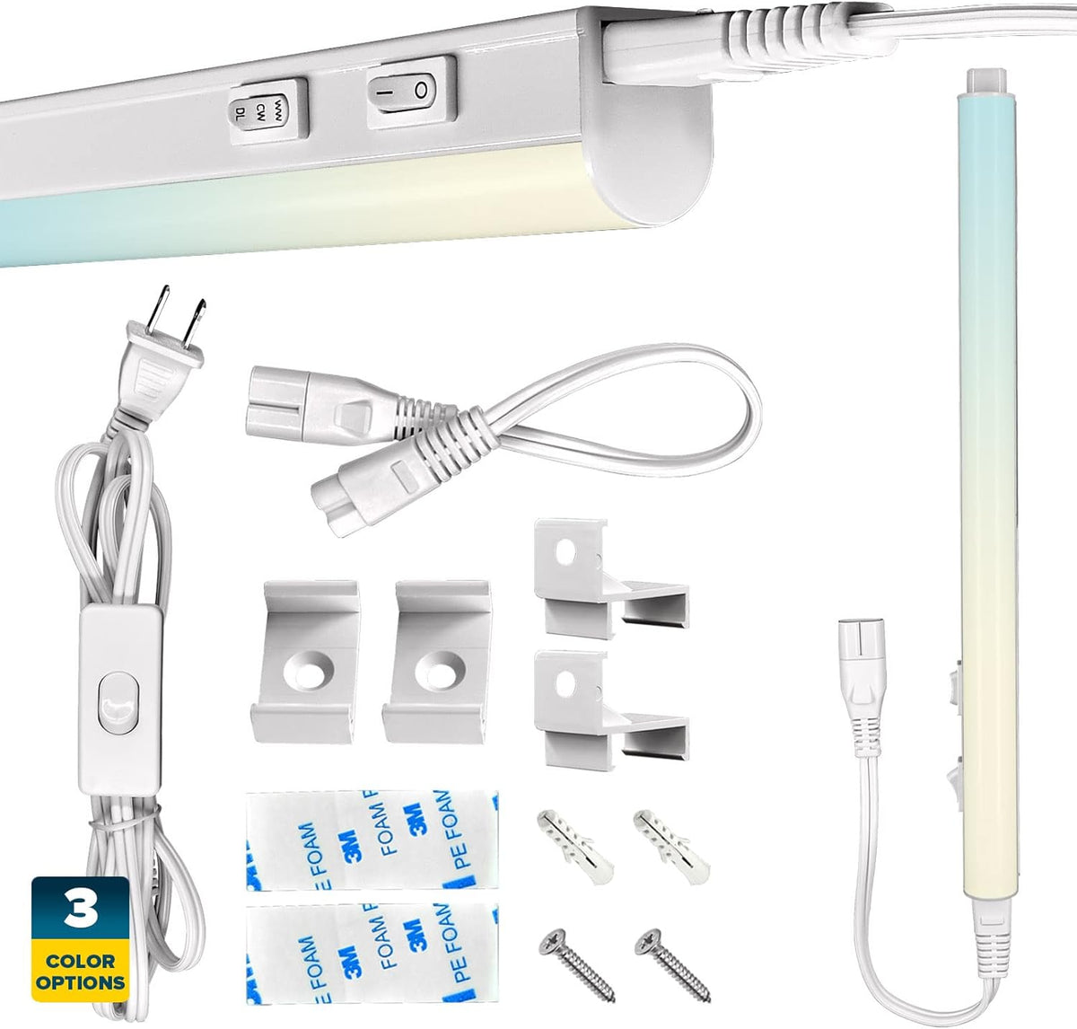 34 Inch LED Under Cabinet Light Kit, 3 Color Option, 12W R334