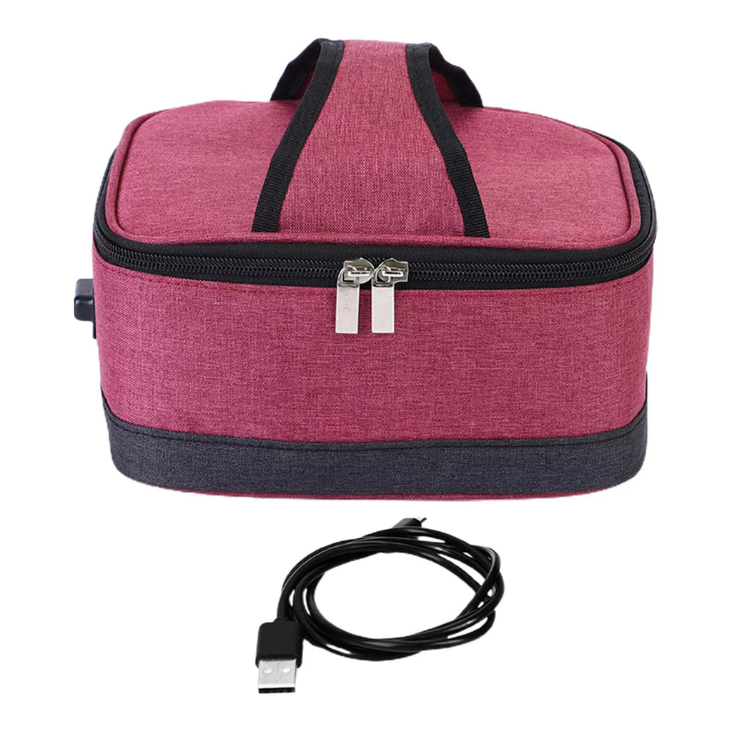 Red Electric Heated Lunch Box Insulation Bag J96672
